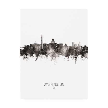 Michael Tompsett 'Washington DC Skyline Portrait II' Canvas Art,24x32